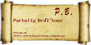 Partelly Brútusz névjegykártya
